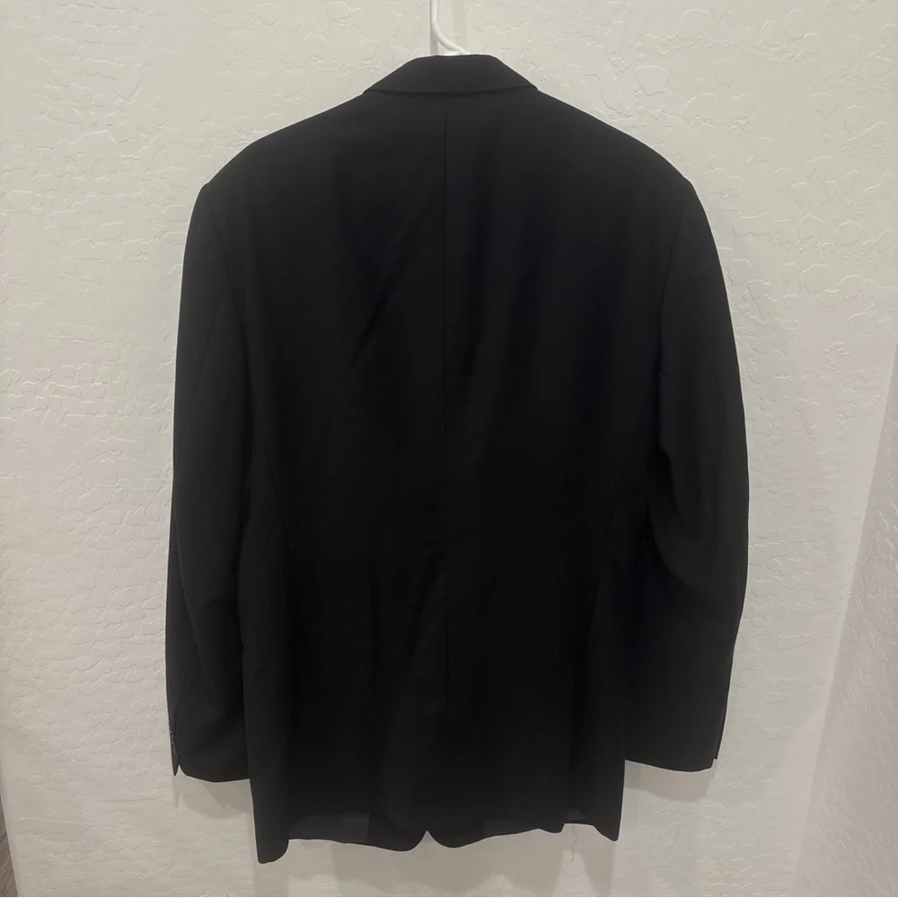 Vintage Givenchy Monsieur Black Wool Blazer Sport Coat Dark Academia 40L